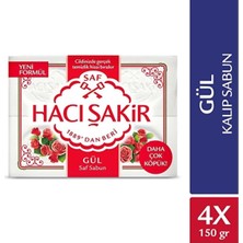 Hacı Şakir Gül Saf Kalıp Sabun 4X150 gr