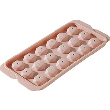 Bemy Ticaret Elmas, Kristal Şekilli Buz Kalıbı, 18 Bölmeli, Farklı Renk ve Adetlerde (1, Pembe)