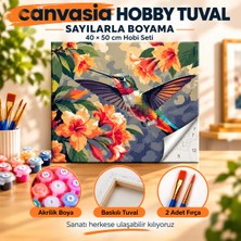 Canvasia Sayılarla Boyama Numaralı Tuval Seti Boya Fırça Dahil 40X50 cm Kanatların Baharı