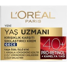 L'oréal Paris Yaş Uzmanı 40+ Kırışıklık Karşıtı Gece Kremi 50 ml