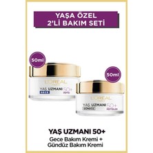 L'Oréal Paris L'oreal Paris 2'li Fırsat Set Kırışıklık Karşıtı Gündüz ve Gece Yaş Uzmanı 50+ Kremi