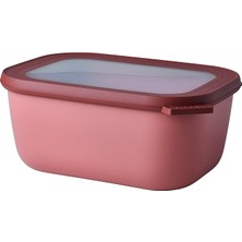 Bemy Ticaret - Multi Bowl Cirqula Rectangular - Kapaklı Saklama Kabı - Buzdolabı Için Hava Geçirmez Saklama Kutusu ve Mikrodalga Fırın Kabı Olarak Uygundur - 1500 ml - Vivid Leylak