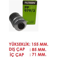 Filtron Yakıt Filtresi Accent 2-3 Getz Santa Fe -2 Matrix Sorento 1 Carens 2-3 Cerato Rio 2 Crdi 31922-26910 PP979/3