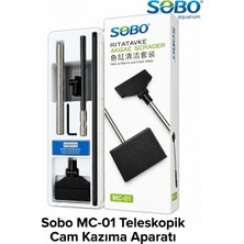 Sobo Mc-01 Teleskopik Cam Kazıma Aparatı | Akvaryum Cam Temizleme ve Yosun Kazıyıcı