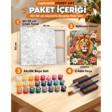 Canvasia Sayılarla Boyama Numaralı Tuval Seti Boya Fırça Dahil 40X50 cm Yıldızlı Geceler