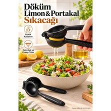 BURADABULDUN Döküm Limon ve Portakal Sıkacağı Manuel Narenciye Meyve Sıkacağı Siyah
