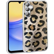 Cepustik Telefon Aksesuarları Galaxy A36 Kılıf Desenli Mep Kılıf Gold Leopar