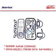 Avortex Takım Conta Fiat M131 Doğan Şahin Kartal 1,6 1.600CC Düz Motor Viton Keçeli 5880247 3400S