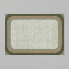 Kartela Halı Jüt Görünümlü Banyo Paspası Adaçayı Yeşili Kaymaz Taban Makinede Yıkanabilir 40X60 cm