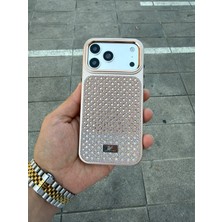 Madam Case Apple iPhone 17 Pro Max Uyumlu Gold Swr Diamond Taşlı Luxury Kılıf