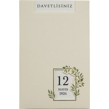 50 Adet Ekonom Düğün Davetiyesi 9271 - Özel Zarflı