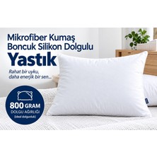 Orkide Ev ve Otel Tekstili Mikrofiber Yastık 800 Gram Boncuk Silikon Dolgulu