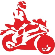 Berrybu Ms - Motor Sticker Motorcu Figürü 13*125 cm *