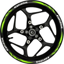 Berrybu CB125R Beyaz Yazılı Neon(Fıstık Yeşili) Pençe Şeritli