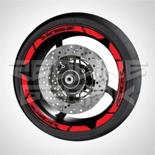 Berrybu Motosiklet Jant Şeridi Honda Cbr 250 R Kırmızı Sağ-Sol/ön-Arka