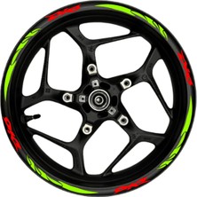 Berrybu Dio Kırmızı Yazılı Neon(Fıstık Yeşili) Pençe Şeritli