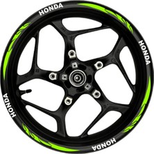 Berrybu Honda Beyaz Yazılı Neon(Fıstık Yeşili) Pençe Şeritli
