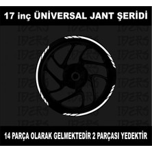 Berrybu 17 Inç Jant Şeridi Üniversal Reflektif Beyaz