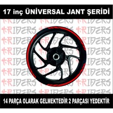 Berrybu 17 Inç Jant Şeridi Üniversal Kırmızı