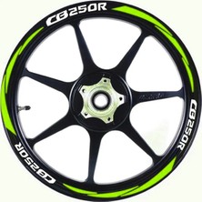 Berrybu Motosiklet Jant Şeridi CB250R Uyumlu Beyaz-Fıstık Yeşili (Neon) Sağ-Sol/ön-Arka