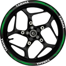 Berrybu Yamaha Beyaz Yazılı Yeşil Reflektif Pençe Şeritli