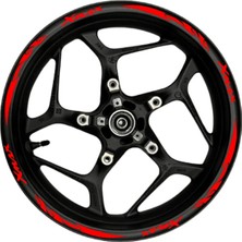 Berrybu Xmax Kırmızı Yazılı Kımızı Pençe Şeritli Uyumlu