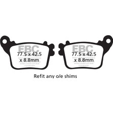 Ebc Motosiklet Ebc FA436HH Yamaha R1 Fren Balatası Uyumlu