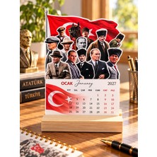 Musnig 2027 Takvim Ahşap Ayaklı Atatürk  Mini Özel Tasarım, Masaüstü Takvim- Yeni Yıl 2027 2027 Takvim Ahşap Ayaklı Atatürk Mini Özel Tasarım, Masaüstü Takvim - Yeni Yıl 2027 Tak6