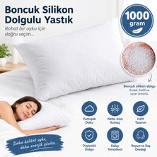 Orkide Ev ve Otel Tekstili Mikrofiber Yastık 1000 Gram Boncuk Silikon Dolgulu