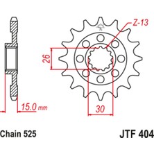 Jt JTF404.17RB Bmw S1000 Xr Ön Dişli Uyumlu