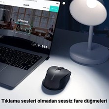 Dizüstü Bilgisayar Kablosuz Fare Ergonomik Sessiz Tıklama USB Fare, Hassas Takip Bilgisayar Faresi, Gecikmesiz Duyarlı 18 Aylık Pil Ömrü, 4000 Dpı Aya