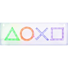Paladone Playstation LED Neon Işık, Serbest Veya Duvara Monte Edilebilir, Oyuncular Için Oyun Odası Aksesuarı ve Dekorasyon