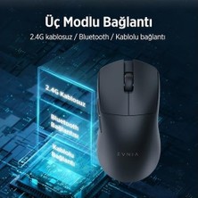 Evnıa Serisi SPK9718 Kablosuz Bluetooth Dual Mod 30000DPI 6 Tuşlu Optik Oyuncu Mouse Siyah