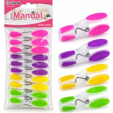 Alfa Brand 10PCS Renkli Silikon Ağız - Bas-Aç Şeffaf Plastik Mandal BX40