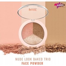 Nude Look Baked Trio Face Powder - Fırınlanmış 3'lü Allık, Bronzer ve Aydınlatıcı Paleti