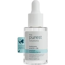The Purest Solutions Yoğun Nemlendirme ve Dolgun Görünüm Etkili Yenileyici Hyalüronik Asit Cilt Bakım Serumu, Seyahat Boy 8 ml