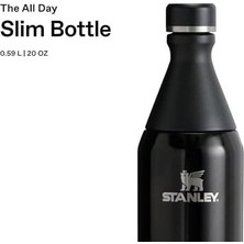 All Day Slim Soğuk Su Şişesi Termosu, 0.60 Litre, Siyah