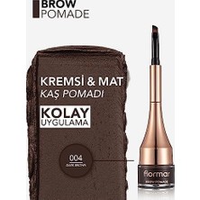 Yoğun Pigmentli Kalıcı Kaş Pomadı - Brow Pomade - 004 Dark Brown - 8690604572212
