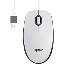 M100 USB Kablolu Mouse, Pc, Mac, Dizüstü Bilgisayar ile Uyumlu, 1000 Dpı Optik Izleme, Sağ ve Sol Elle Kullanıma Uygun, Beyaz