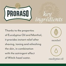 Proraso Tıraş Sonrası Losyon 100 ml Okaliptus Yağı ve Mentollü Canlandırıcı Etki ile Cilt Yatıştırıcı