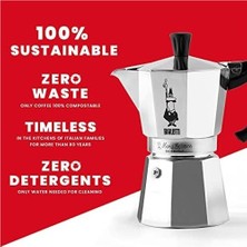 -: 3 Cups Ocak Üstü Espresso Pişirici - 130ML - Gümüş Renk - Alüminyum Gövde - Patentli Güvenlik Valfi - Tüm Ocak Türleri Için Uygundur (Indüksiyon Ha