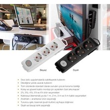 Multi-Let 3lü Topraklı Kablolu Ç.k 5mt Priz, Beyaz