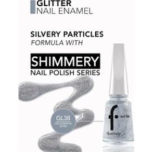 Yoğun Simli Şeffaf Oje - Glitter Nail Enamel - GL038 Holographıc SILVER-8682536049924