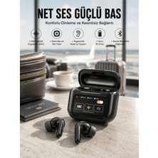 Yeni Nesil Bluetooth Kulaklık Ekranlı Yüksek Ses Kaliteli Uzun Şarj Süreli