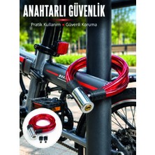 15 mm Kalın Çelik Halat ile Bisikletiniz Için Güvenli Koruma