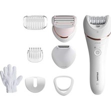 Şanal Philips Epilasyon Cihazı, Islak ve Kuru Kablosuz Kullanım, LED Işık, Ekstra Geniş Başlık, Hassas Bölge ve Düzeltme Başlığı, Bikini Tarağı, 7 Aksesuar Dahil, Beyaz Renk, BRE720/05