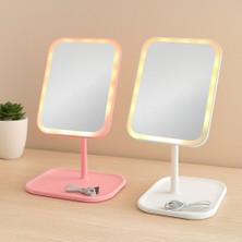 Sepetopia 7\" LED USB Şarjlı Dikdörtgen Makyaj Aynası, 90° Ayarlı