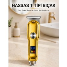 Epilons Şarjlı Saç Sakal Kesme Makinesi 1 2 3 mm Taraklı T Tipi Bıçaklı Kablolu ve Kablosuz Kullanım