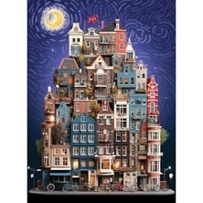 Frefly Store Amsterdam Yıldızlı Gece Tablosu Temalı 1000 Parça Puzzle
