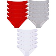 15 Adet Süper Eko Set Likralı Kadın Slip Külot 515